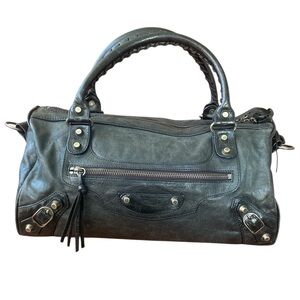 Balenciaga Black Leather Shoulder bag